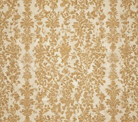 Fototapete - Elegant gold and cream damask wallpaper  Seamless pattern, classic design , luxury, illustration, golden