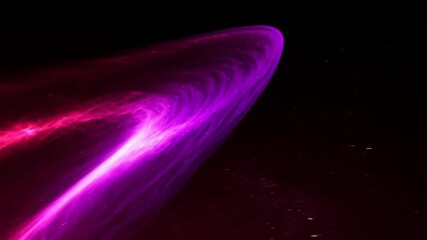 Poster - Magenta streak with gaseous wisps and stars against black background