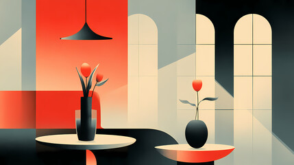 Wall Mural - stylish modern living room