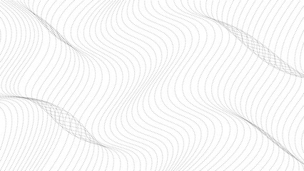 Aufkleber - Grey white abstract background with flowing particles. Digital future technology concept. Abstract particle technology background