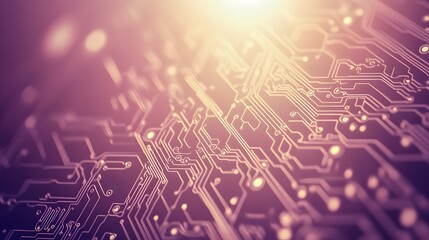 Poster - Close-up view of intricate circuit board pathways.