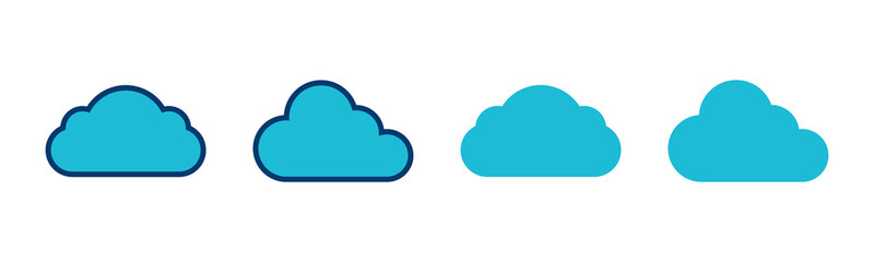 Poster - Cloud icon vector isolated on white background. cloud computing icon