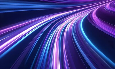 Fototapete - Abstract purple and blue background with smooth lines and curves, 