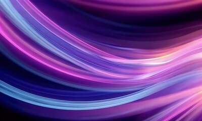 Fototapete - Abstract purple and blue background with smooth lines, vector illustration, close-up, light and shadow effects, bright colors, high saturation, wide-angle lens, blurred effect, dynamic flow,