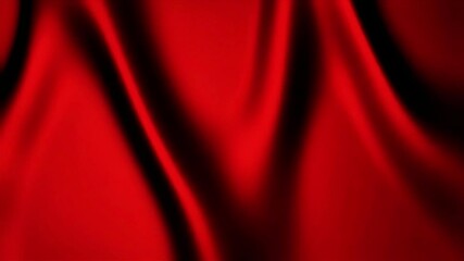 Aufkleber - Flowing Crimson: Animated Red Silk Fabric with Dark Shadows and Gentle Waves