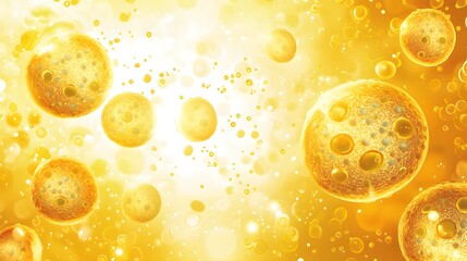 Poster - Golden spheres in radiant light display.