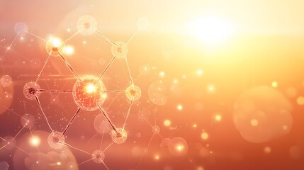 Poster - Abstract digital representation of molecular structure.