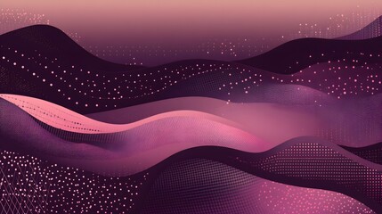 Aufkleber - Abstract landscape of flowing, undulating forms.