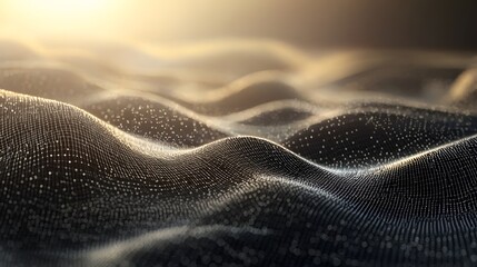 Poster - Abstract digital wave form design with light.