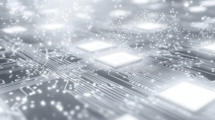 Poster - Abstract view of technological circuit board.