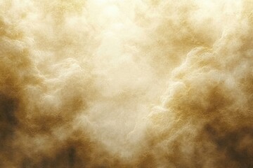 Wall Mural - Dense golden clouds with soft lighting creating a textured and ethereal atmosphere