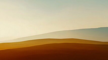Wall Mural - Golden Hour Desert Landscape.