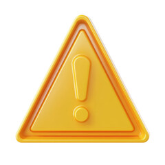 Poster - Triangle Warning Sign with Exclamation Point Symbol Depicting Hazardous Alert