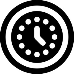 Poster - Rounded Filled Clock Icon