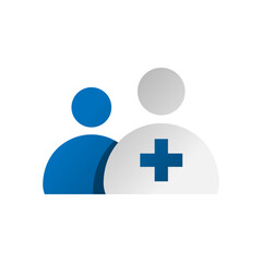 Poster - Add user icon illustration. flat design of person avatar with plus sign, representing add friend, new user, join member, or create account feature. Perfect for UI UX, mobile apps, and website