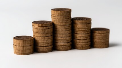 Poster - Stack of coins representing national debt transparency and economic insights for financial planning and management strategies