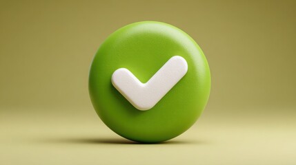 Poster - Green egg featuring tick mark representing success in product-market match predictor concept for strategic alignment