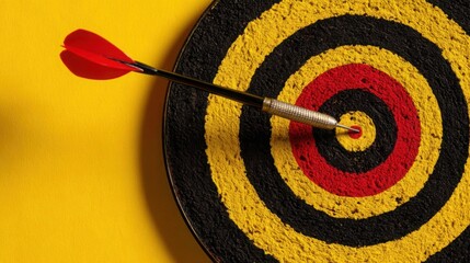 Poster - Dart precisely hitting symbolizing effective product-market match predictor concept for strategic success