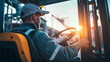 © Bhait - Worker Operating a Forklift in an Industrial Setting