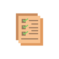 Poster - List with Check Marks for Tasks and Completion in Peach Hues Design