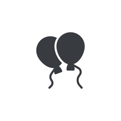 Poster - Two balloons vector icon