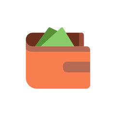 Poster - Stylized wallet icon with transparent background displaying green paper currency