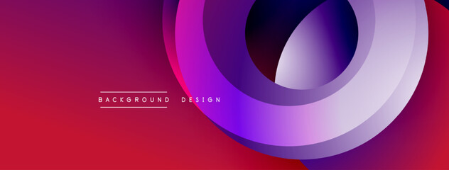 Poster - Abstract flowing shapes, vibrant magenta, purple hues. Modern design element, smooth gradients create dynamic visual impact.
