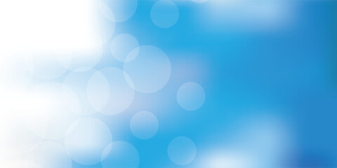 Poster - Design Template, Abstract Blurred White and Blue Background - Vivid Bright Wide Scale Multipurpose Creative Vector Design with Bokeh Effect for Advertise, Web, Greeting Cards, Events or Posters