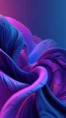 Wall Mural - Mobile wallpaper,  abstract wavy texture with blue and purple gradient color combination design