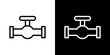 © Zrobac - Valve icon stroke vector icon simple black style, illustration.