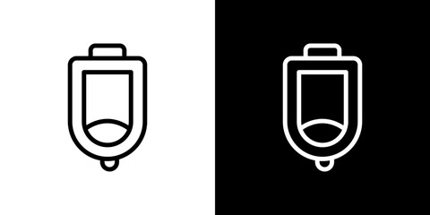 urinal icon stroke vector icon simple black style, illustration.