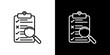 © Zrobac - Inspection icon stroke vector icon simple black style, illustration.