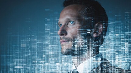 Poster - Professional Consultant Analyzing Economic Data in Modern Setting