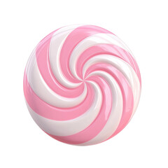 Poster - Delightful spiral of pink and white creating an enticing sugary sweet treat