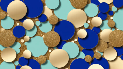 Wall Mural - background of abstract blue and gold texture