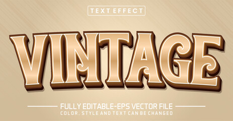 Poster - Vintage font Text effect editable