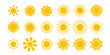 © Dosis - sunny sun sunlight solar heat weather temperature icon set symbol vector collection