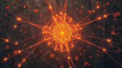 Leinwandbilder - Exploration of a digital abstract representation of energy and connections in a cosmic environment