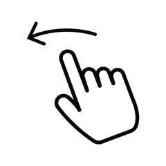 Poster - Swipe Left icon, Hand swipe left icon vector illustration. Screen swipe sign.