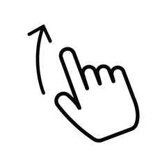 Poster - Swipe Up icon, Hand swipe up icon vector illustration. Up swipe arrow icon. Screen swipe sign.