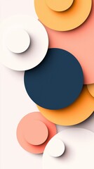 Aufkleber - Overlapping Circles with Smooth Gradient and Texture