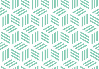 Poster - Abstract geometric pattern. A seamless vector background. White and green ornament. Graphic modern pattern. Simple lattice graphic design