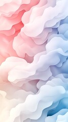 Aufkleber - Pastel Cloud Shapes Above Gradient Background