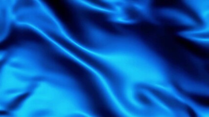 Aufkleber - Abstract Blue Silk Fabric Waving Animation: Smooth, Dark and Light Blue Gradient