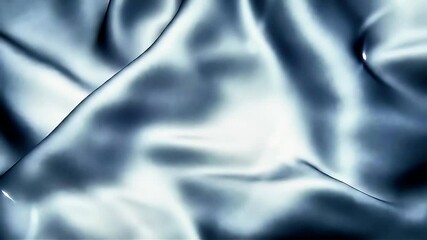 Poster - Abstract Silver Fabric Flowing Gently with Subtle Light Reflections and Soft Shadows