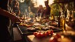 © Generative AI - Backyard Barbecue Party at Sunset With Friends and Family, Illustrating Summer Fun and Community Togetherness, Perfect for Social Media Marketing : Generative AI