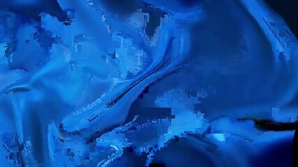 Aufkleber - Abstract Blue Pixelated Flowing Fabric Animation Background Visual