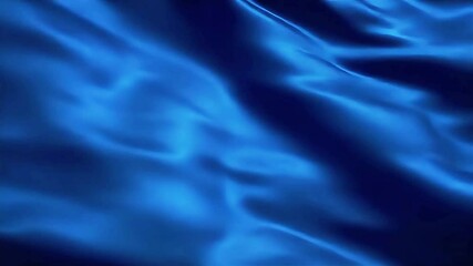 Aufkleber - Flowing Royal Blue Silk Fabric: Abstract Motion and Smooth Texture Video