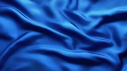 Aufkleber - Flowing Royal Blue Silk Fabric: Abstract Motion and Smooth Texture Video