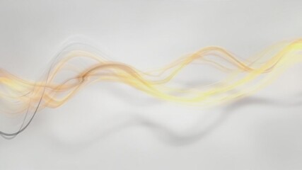 Wall Mural - A wave of flowing energy and light dances gracefully against a soft backdrop, creating a mesmerizing display of fluidity and motion. This image could be used in tech, business and science topics. 